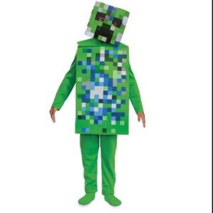 Minecraft Creeper Green Kids Costume / size 7-8